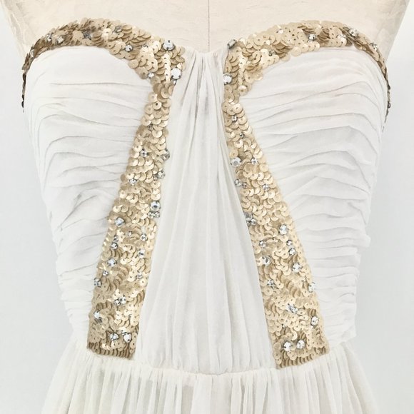 Rebecca Taylor S/M Formal White Prom Wedding Dress - Picture 16 of 16